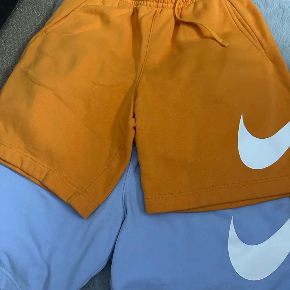 Nike Orange and Purple Athletic Shorts